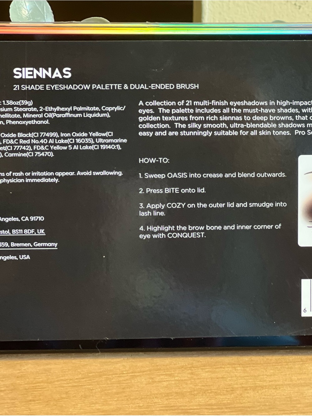 Profusion Cosmetics Siennas Warm Neutrals & Copper Eyeshadow Palette - Picture 2 of 2